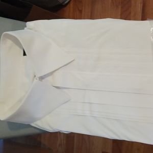 BCBG White Formal/Tuxedo LS Dress Shirt Size 17 34/35